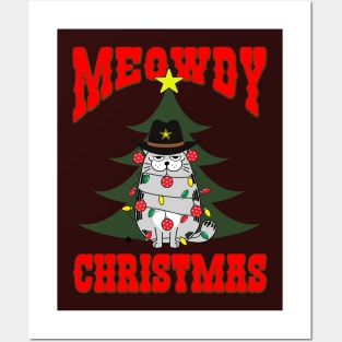 Meowdy Christmas Posters and Art